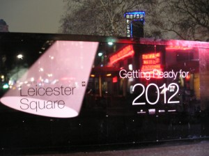 OLYMPUS DIGITAL CAMERA leicester square getting ready for 2012