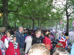 royal wedding camping on the mall