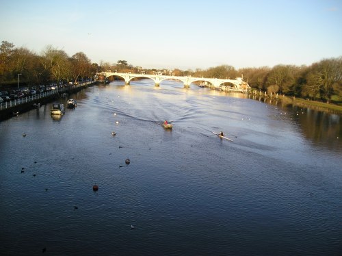 twickenham bridge & the river thames