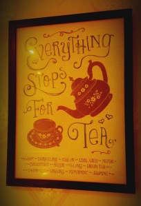 everything stops for tea