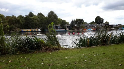rowing on the River Thames at Hampton