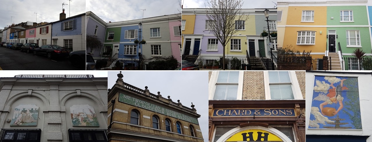 colourful houses in london