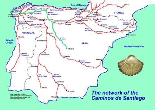 the many routes to Santiago