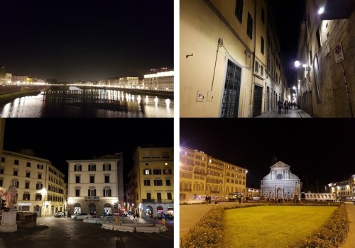The River Arno, streets at night, my square, Chiesa Santa Maria Novella