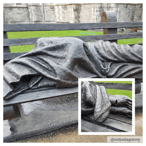 sculpture of a pilgrim in dublin