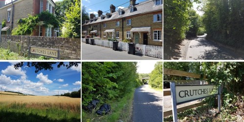 Crutches Lane from one end to the other was in fact swimming in rubbish...although the landscape was beautiful, the garbage really spoilt it