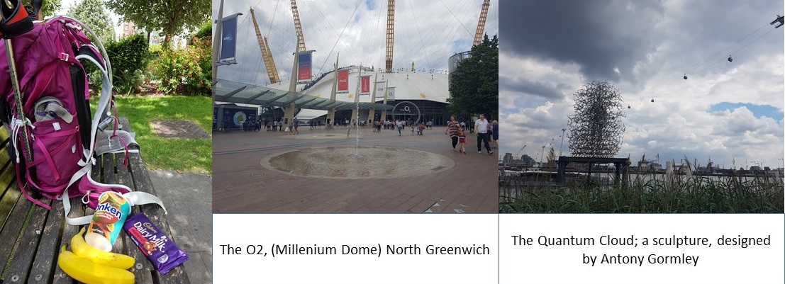 my lunch, O2 Millenium Dome North Greenwich and Quantum Cloud