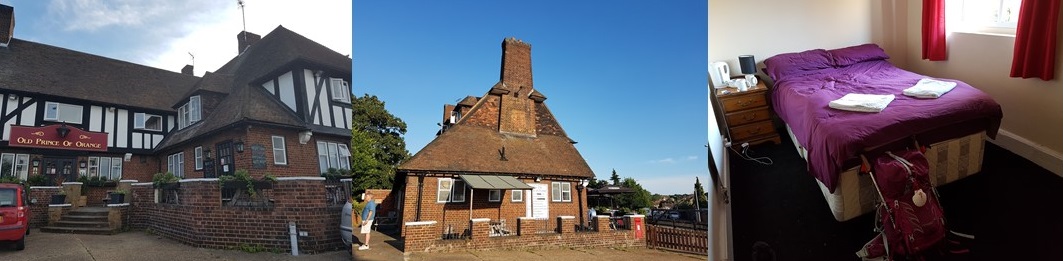 The Old Prince of Orange, Gravesend....my Day 1 accommodation. Originally a 17th century Inn on the London to Rochester Road