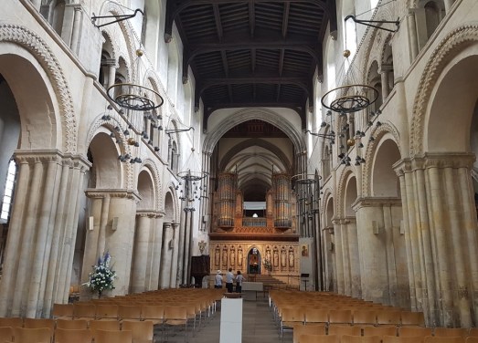 Rochester Cathedral; the interior of the cathedrals are designed to inspire and awe