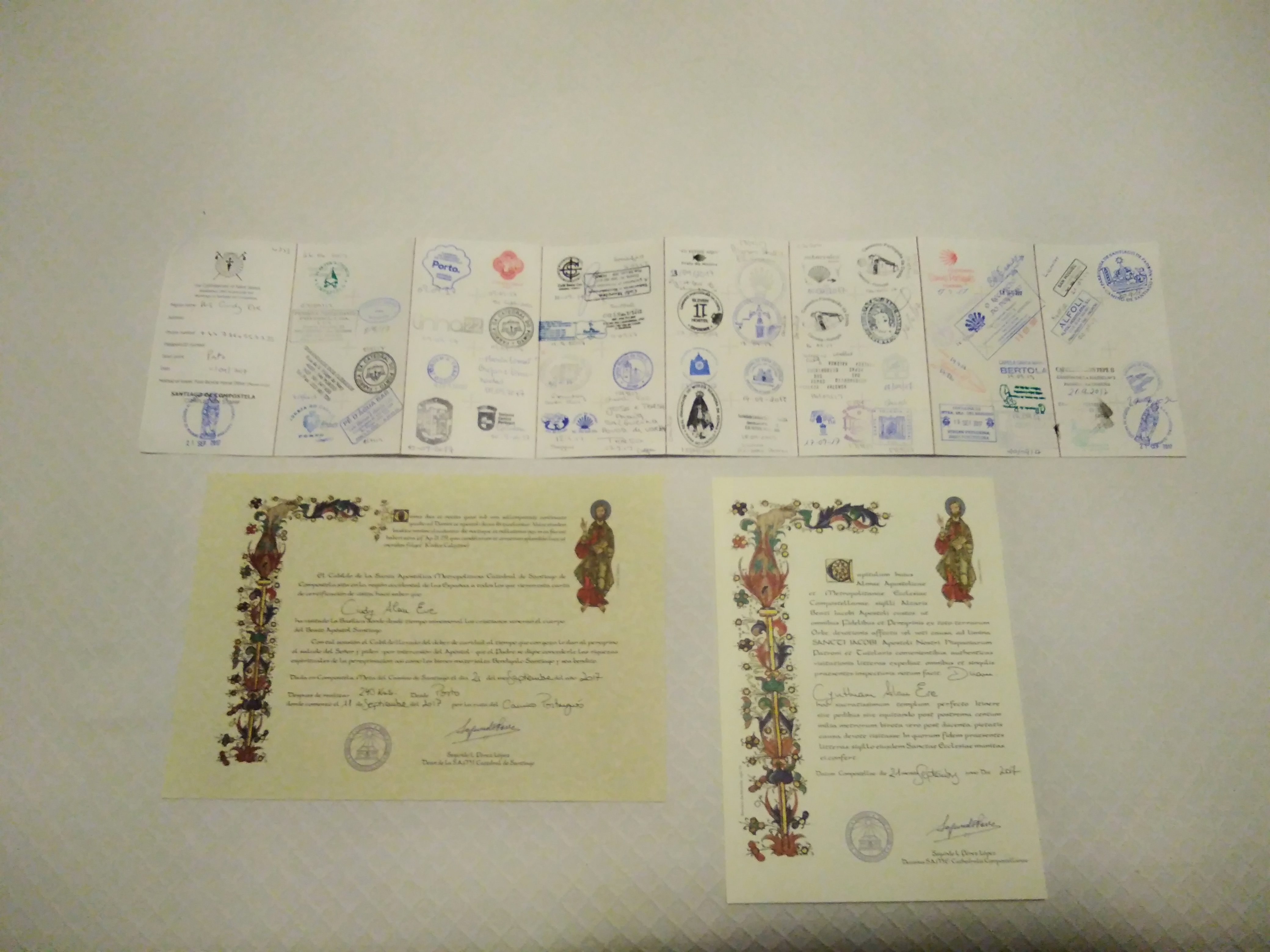 The road to Santiago do Compostela