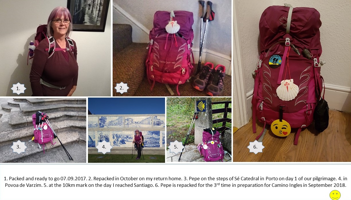 packing for the camino, camino de santiago, portuguese coastal route, solo travel for women over 60, walking over 60, preparing for the camino