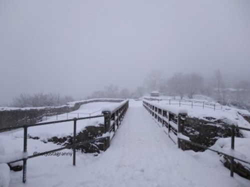 snow in wales, snowing in the uk, winter wonderland,