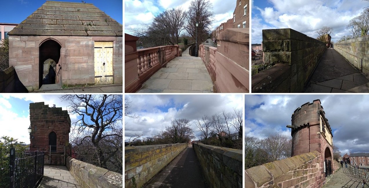 chester, roman fort, chesters clock, roman city walls chester, explore chester, things to do in chester, chester high cross, britains oldest shopping arcade. black and white buildings of chester, domesday book town, chester city walls