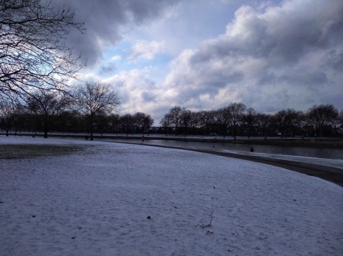 beast from the east, snow in nottingham, river trent, tavel diaries