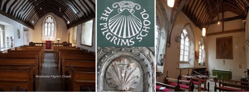 pilgrimage winchester to canterbury, the pilgrims way winchester to canterbury, pilgrims chapel winchester, pilgrims chapel canterbury, following the pilgrims way