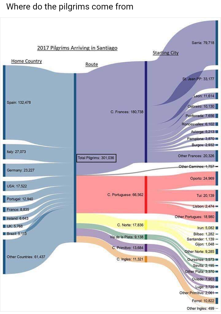 Camino statistics 2017 