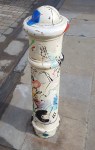 city of winchester, explore winchester, painted bollard in&nbsp;winchester