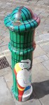 city of winchester, explore winchester, painted bollards in winchester, walking the pilgrims&nbsp;way
