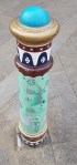 city of winchester, explore winchester, painted bollards in winchester, walking the pilgrims&nbsp;way