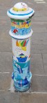 city of winchester, explore winchester, painted bollards in winchester, walking the pilgrims&nbsp;way
