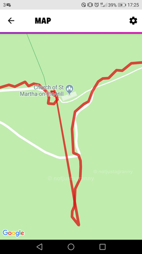 church of st martha on the hill, map my walk, walking the pilgrims way, the pilgrims way winchester to canterbury, long distance walks england, women solo walking