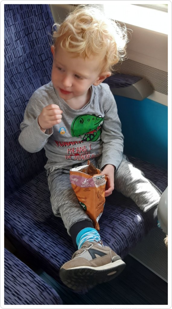 Snacking on the train