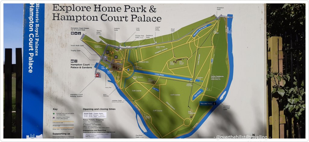 walking the thames path, hampton court palace